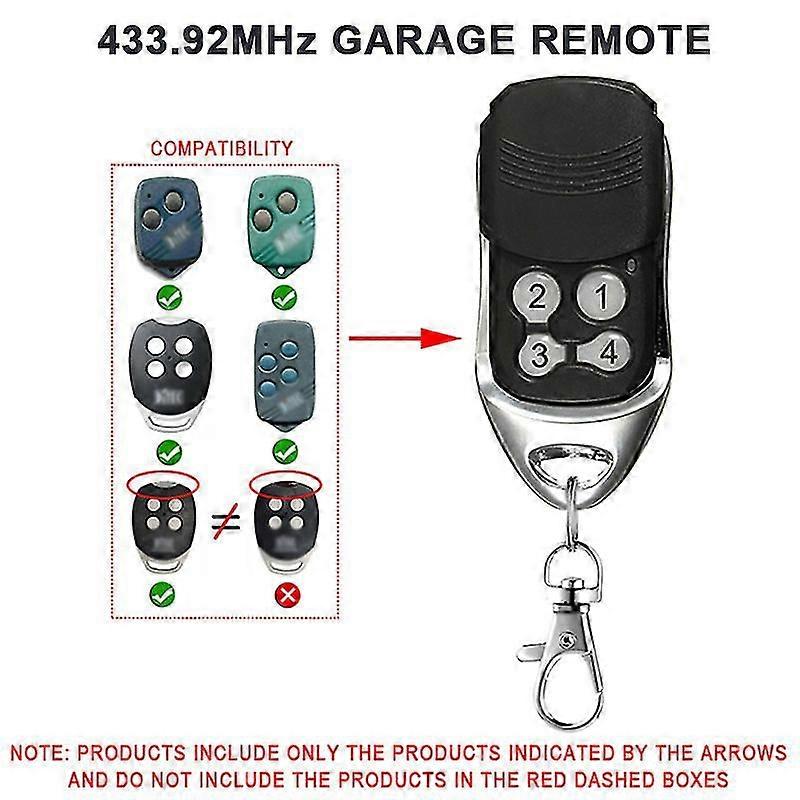 For Ditec GOL4 BIXLG4 BIXLP2 BIXLS2 Compatible 433.92MHz Garage Gate Remote