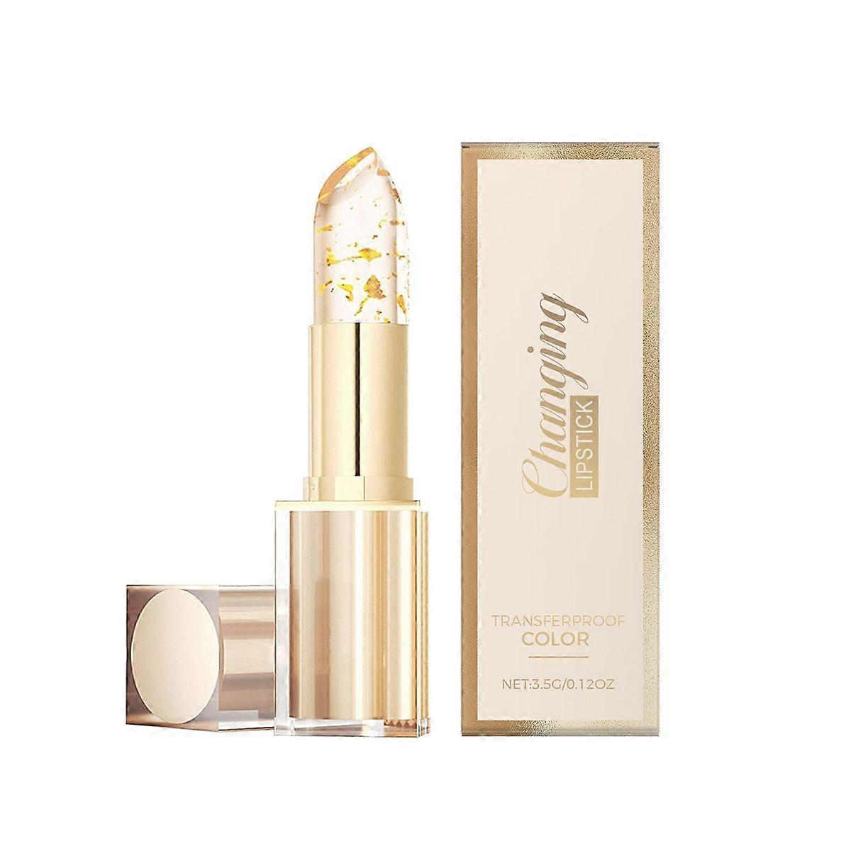 Color Changing Lipstick, Transparente Temperature Change Lipstick, Transferproof Long-Lasting Moisturizing Clear Glossy Shine Lip Gloss for Women