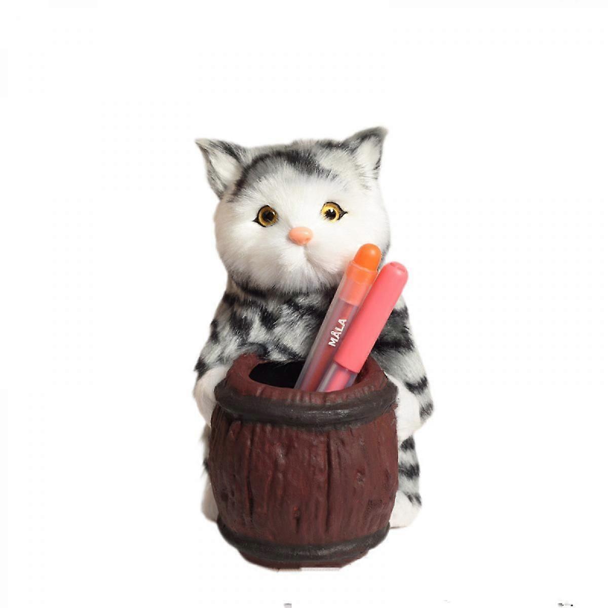 Cute  cat  pen holder student office multi-function desktop storage pen holder desktop decoration