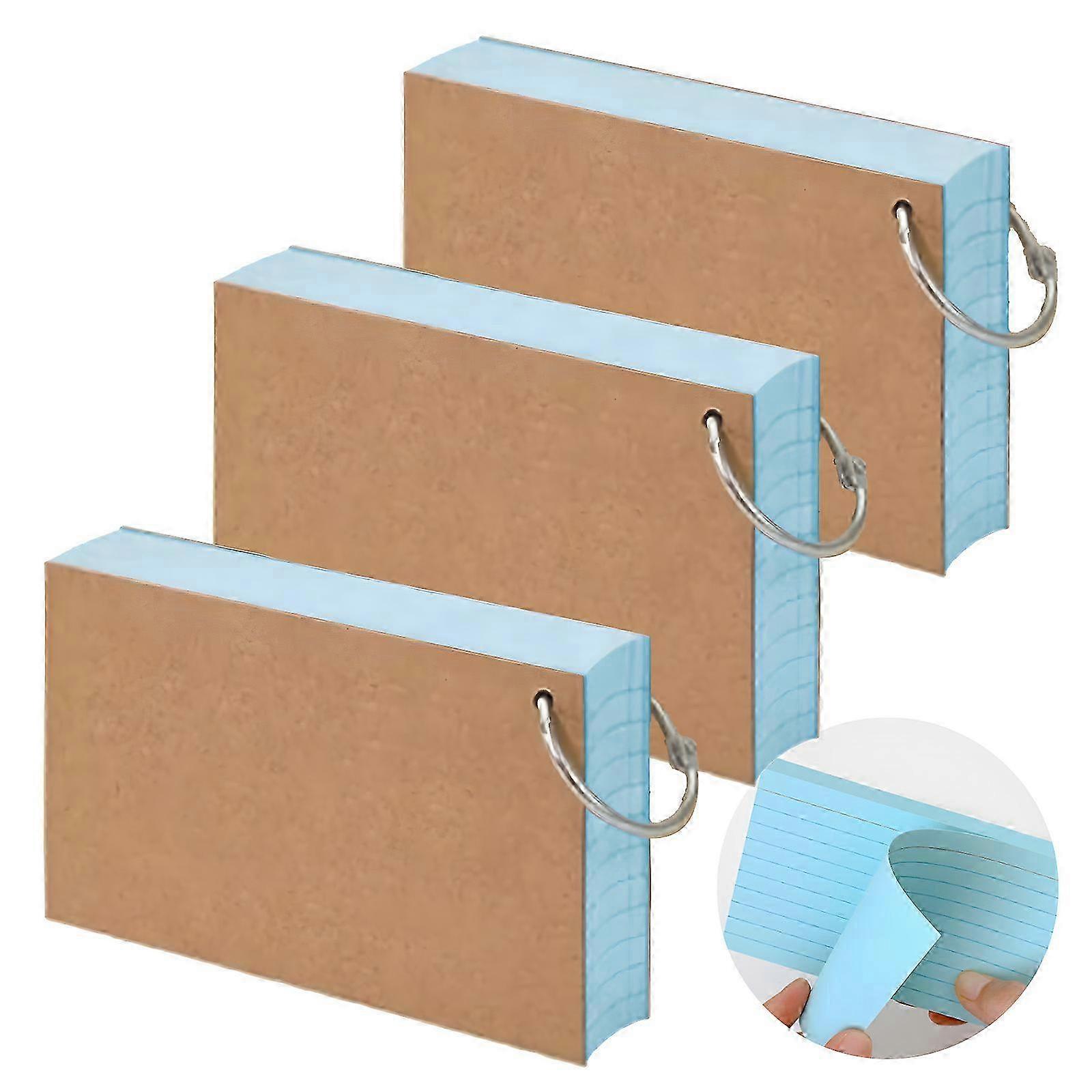 3PCS - Blue 150 Pages Lock Ring Memo