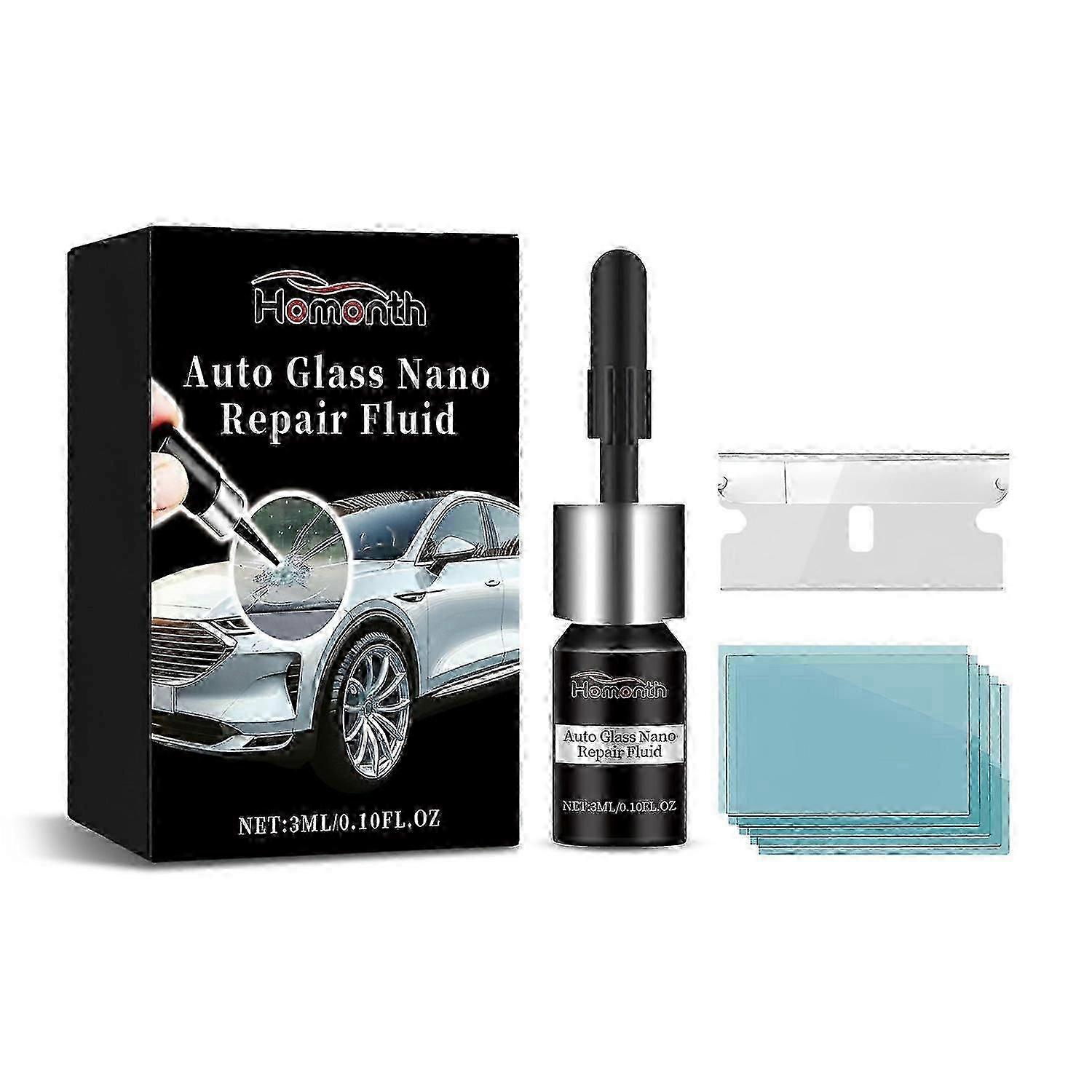 Homonth רכב זכוכית ננו תיקון נוזל סט תיקון שמשות סדק ברור ראייה תיקון נוזל