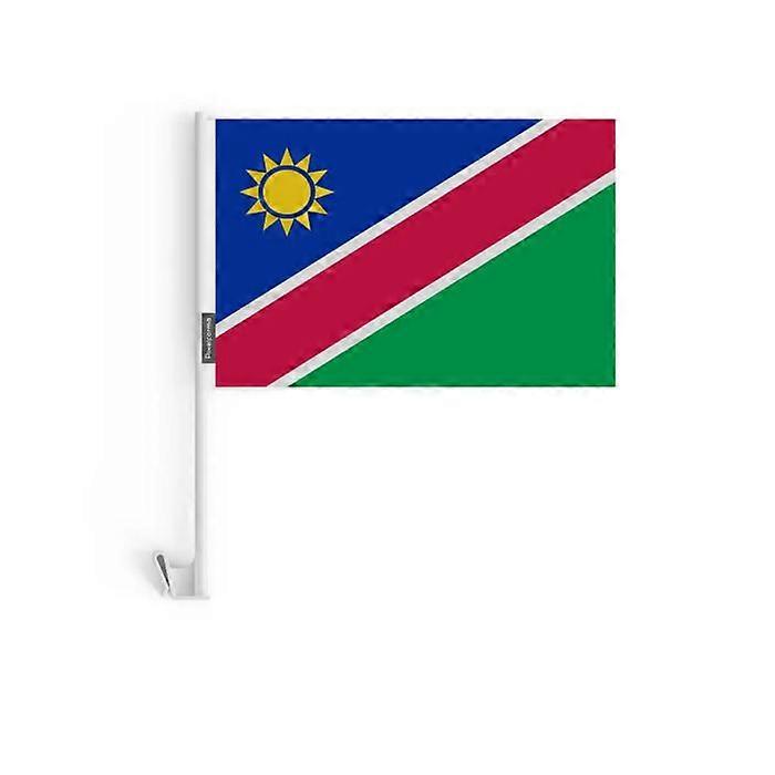 Namibia Car Flag – 14 x 21 cm – Polyester Fabric – Window Attachment – 10 Pieces