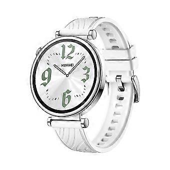 18mm Texture Silver Buckle Silicone Watch Band For Huawei Watch GT 4