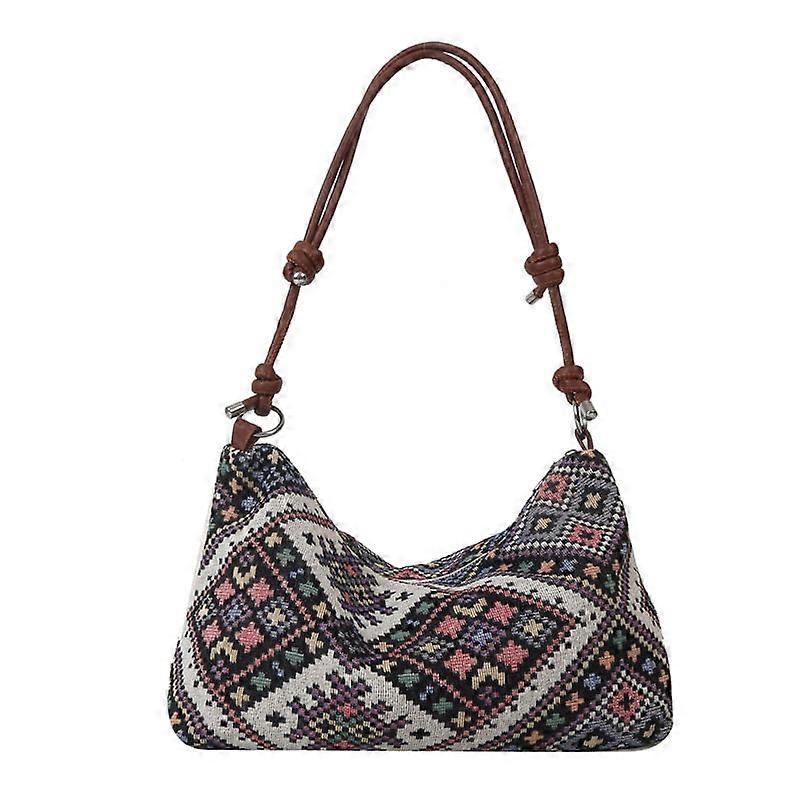Retro Canvas Handbag Hobo Shoulder Bag for Women, Lightweight All-Day Casual Tote, Stylish Working and Shopping Purse