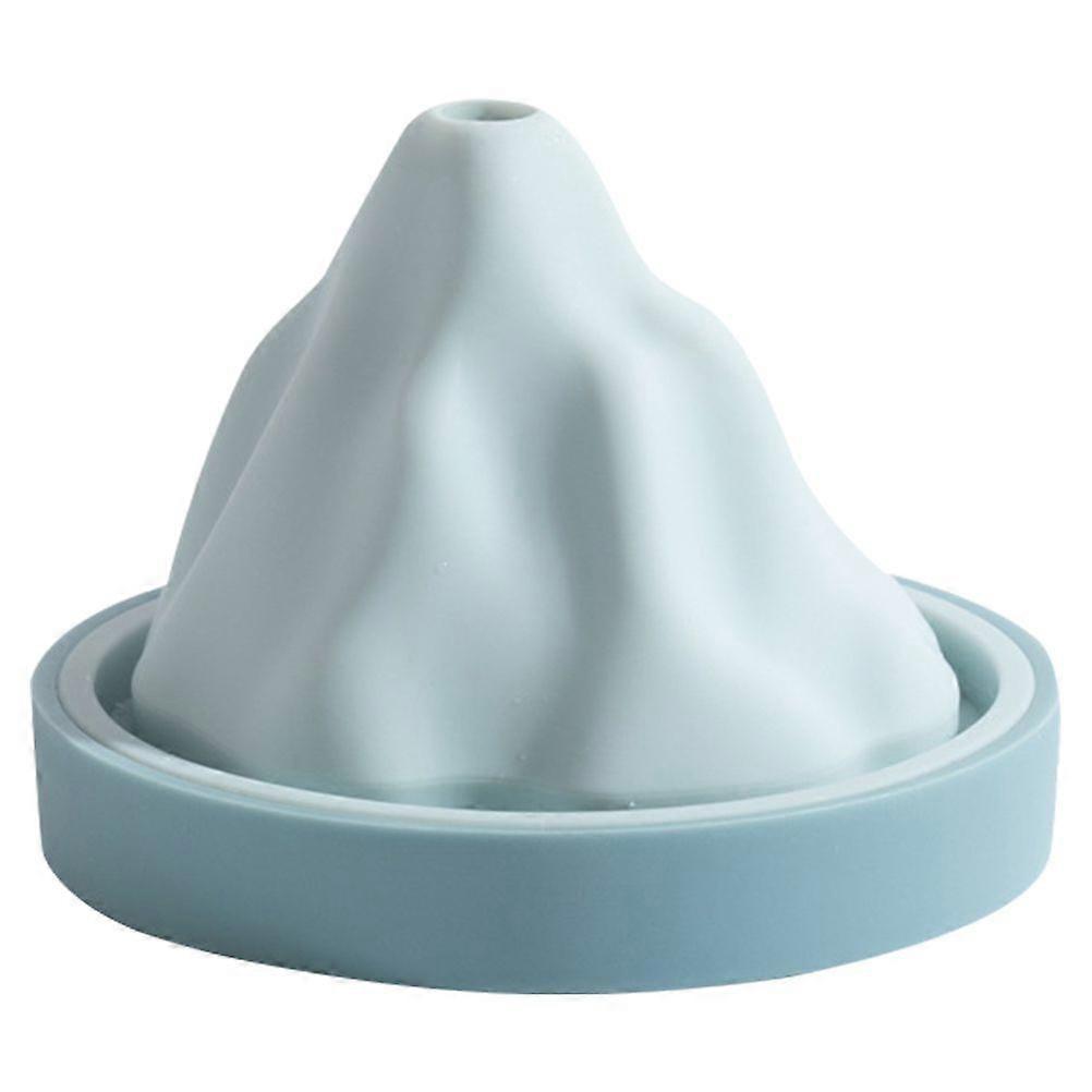 1Pc Snow Mountain Shaped Frozen Ice Cube Mold Refrigerator Ice Box Ice Making Mold Ice Grid for Home Shop Kitchen (Blue)