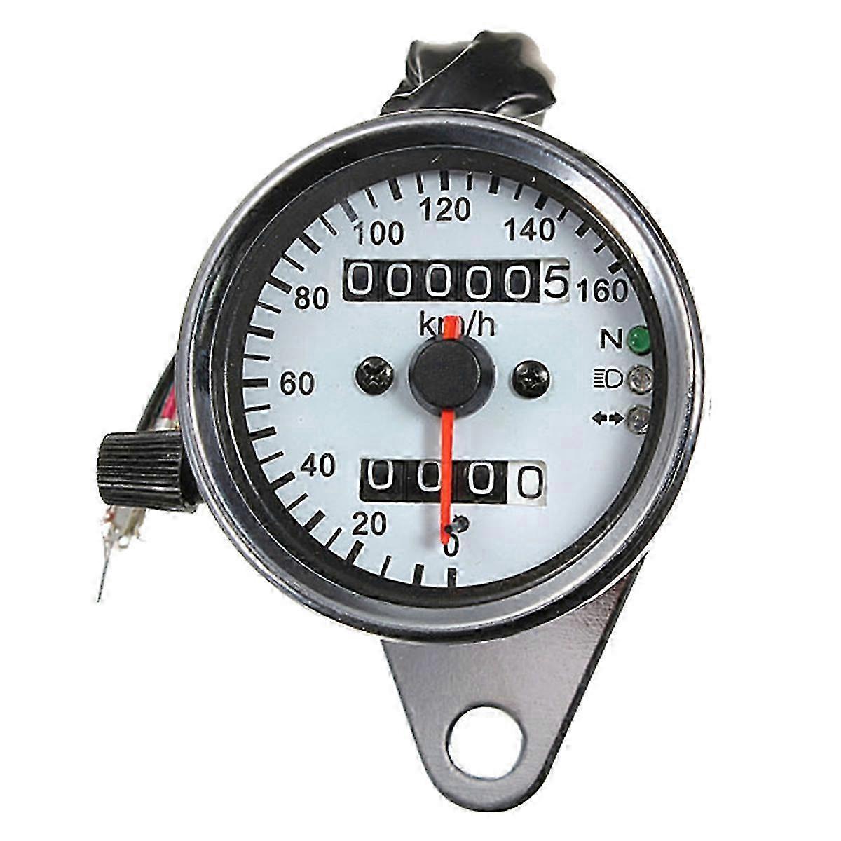 Motorcycle Universal 12V LCD Speedometer Odometer Gauge Dual Purpose with LED Signal Light Backlight Indicator