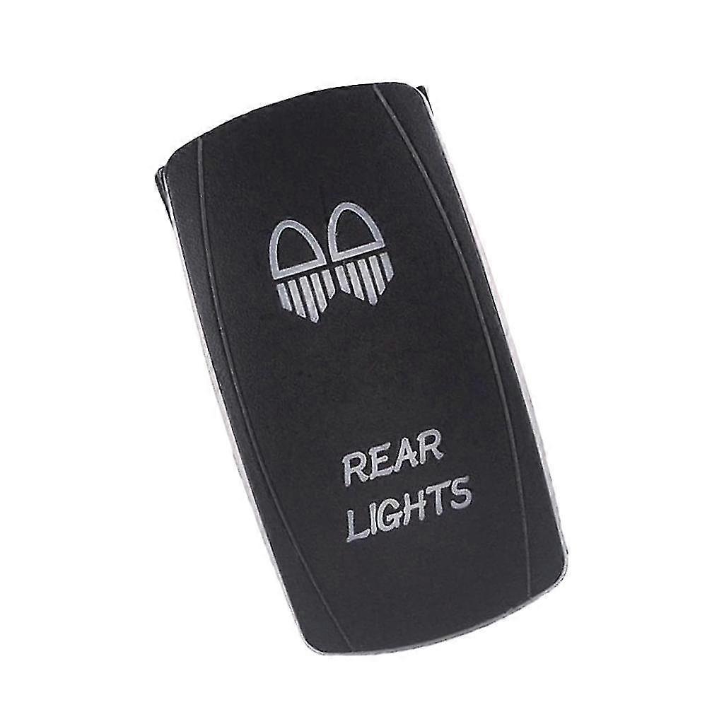 12V Marine LED ON-OFF Illuminated Toggle Rocker SPST Switch with 5 Pins