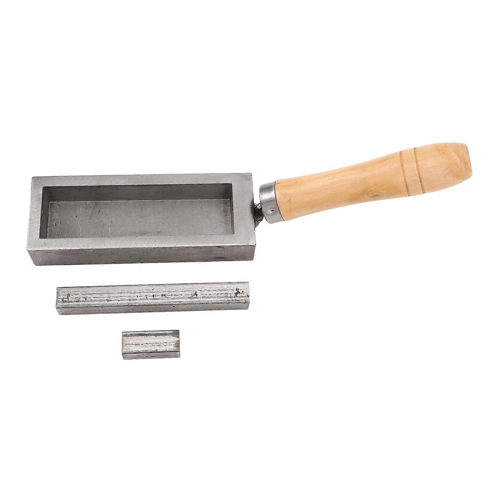 Moule de moulage de lingots d'or, 4 pouces, portable, rainure d'huile, moule en fonte pour lingots d'or, pour bricolage