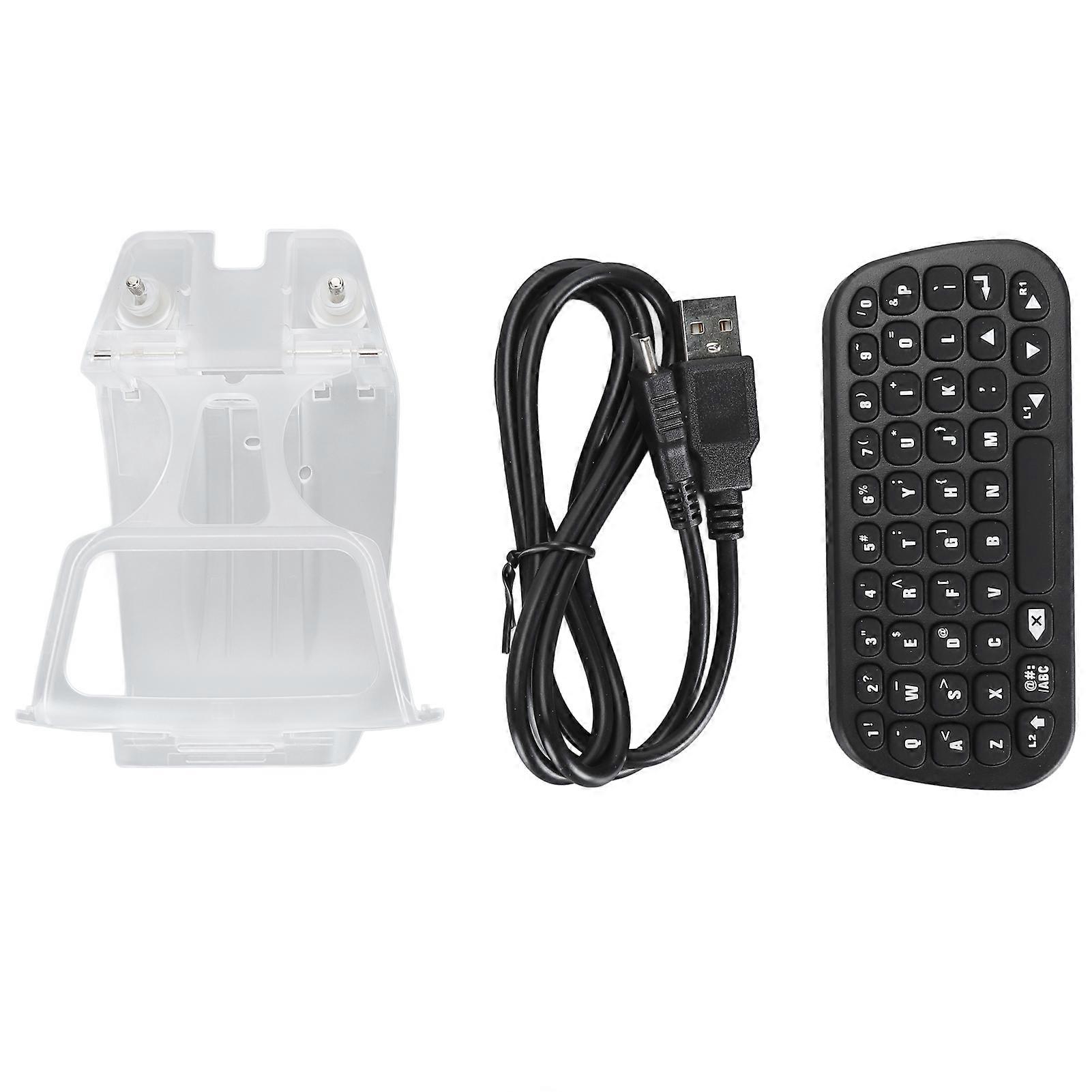 Wireless Bluetooth Mini Keyboard for PS5 Controller - 47 Keys, Backlit, Ergonomic Design