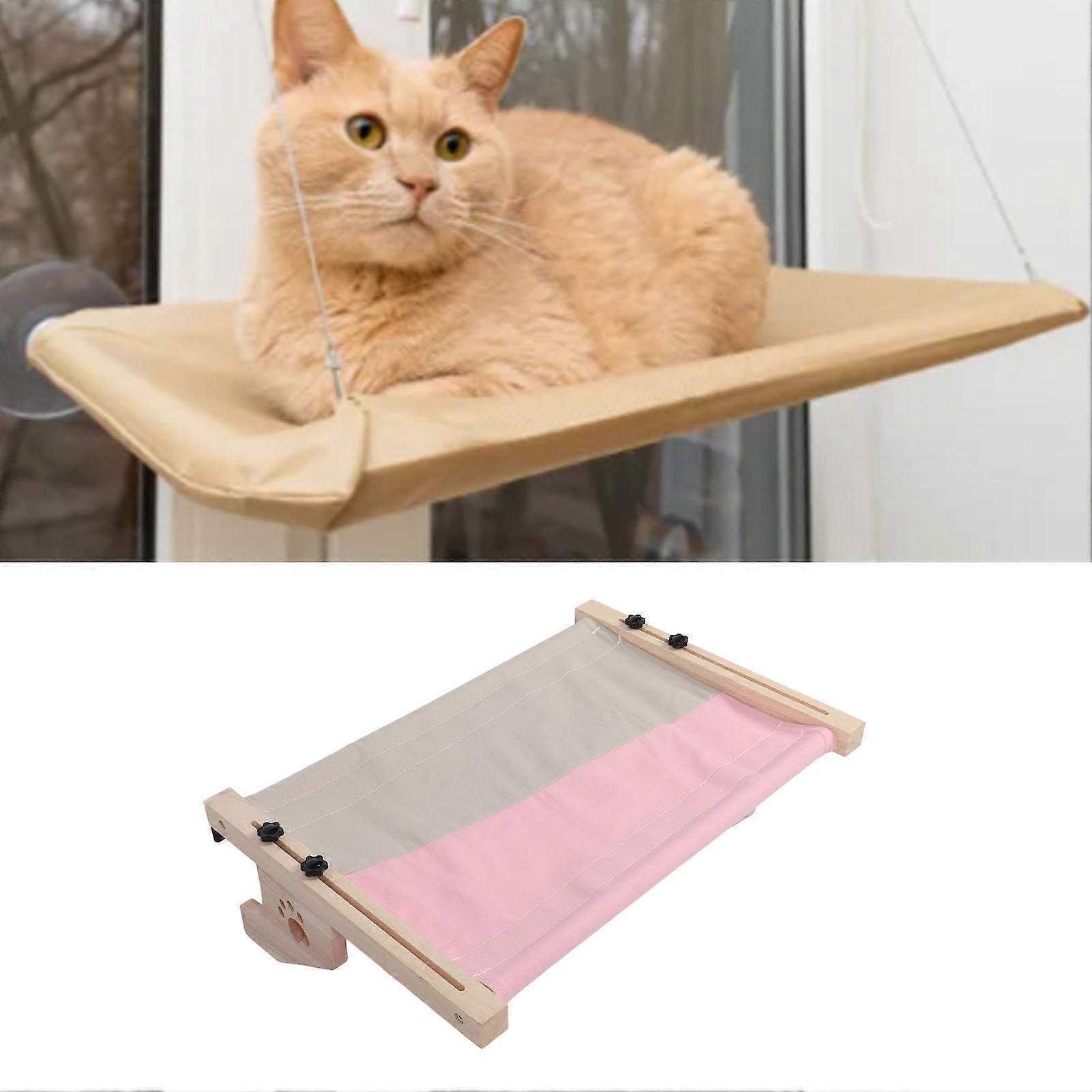 Cat Window Perch Space Saving Hook and Loop Fastener Comfortable Cat Window Hammock Bed for Windowsill Bedside 