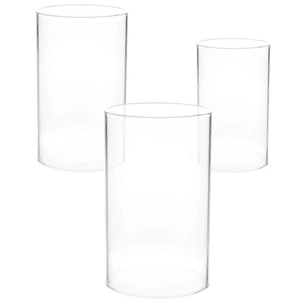 Romantic Decor Glass Cylinder, OpenEnded Shade for Candlelight Enhancement
