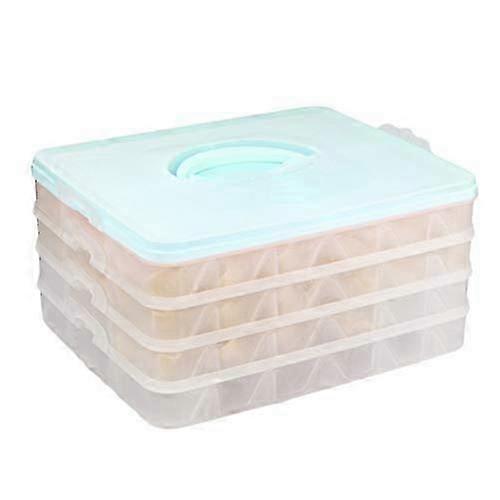 4 Layer Clear Storage Containers for Kitchen Refrigerator Organization