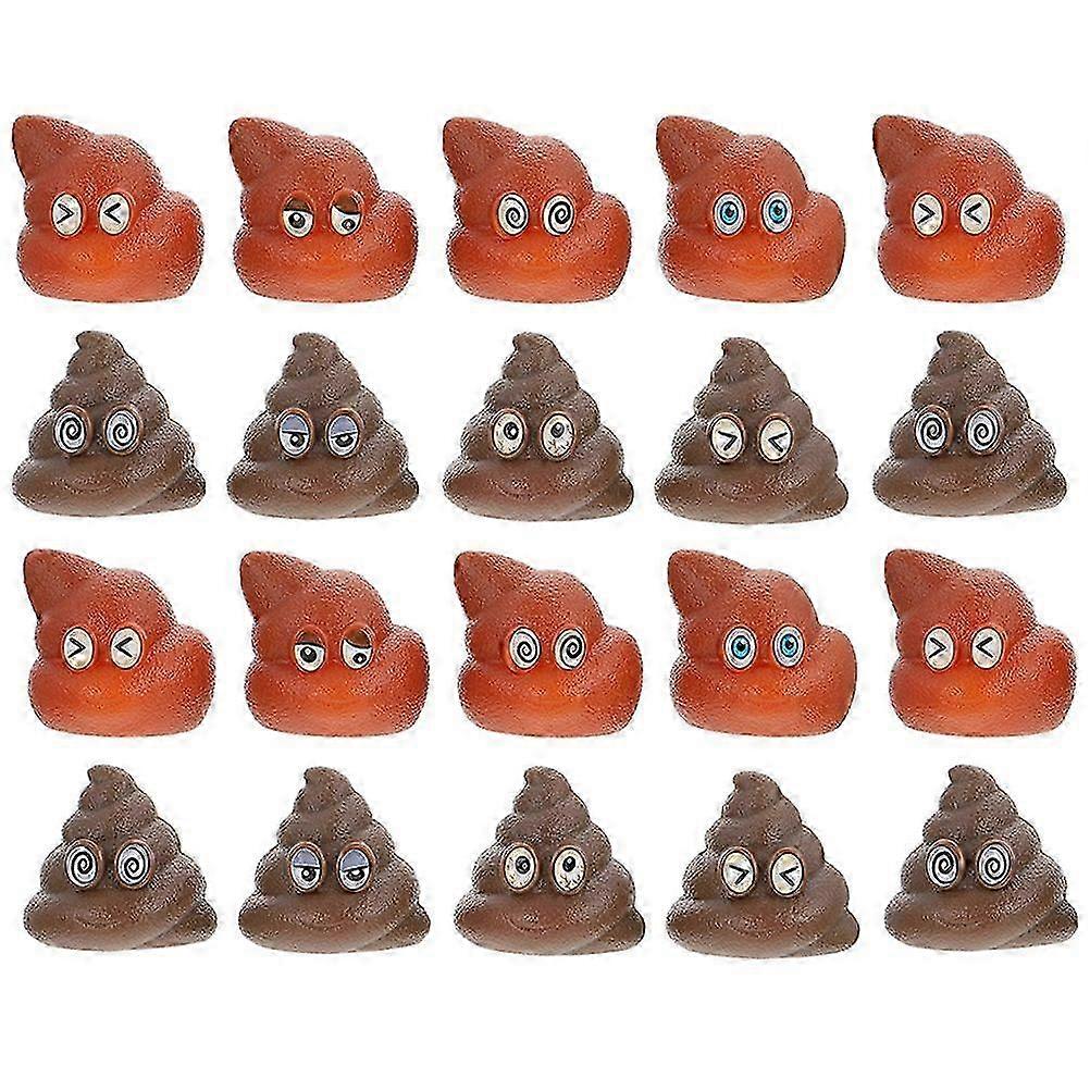 20Pcs Realistic Poop Toys - Plastic Poop Models for Game Tossing, Party Fun, and Prank Activities