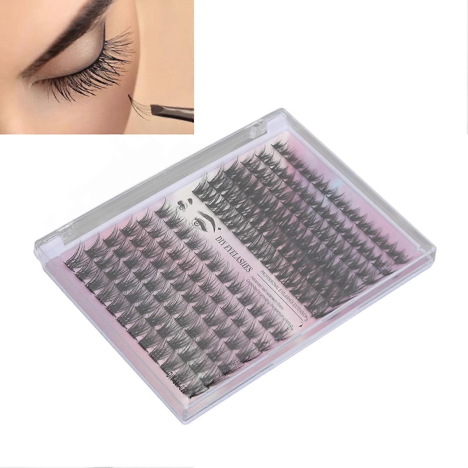 126 Clusters D Curl Lash Extensions Kit 3ml Glue 10-14mm Length