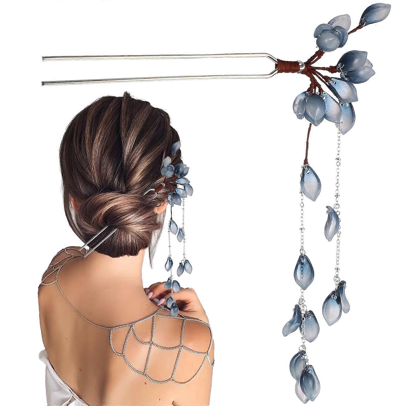 Ancient Style Hair Stick with Refined Tassel Elements