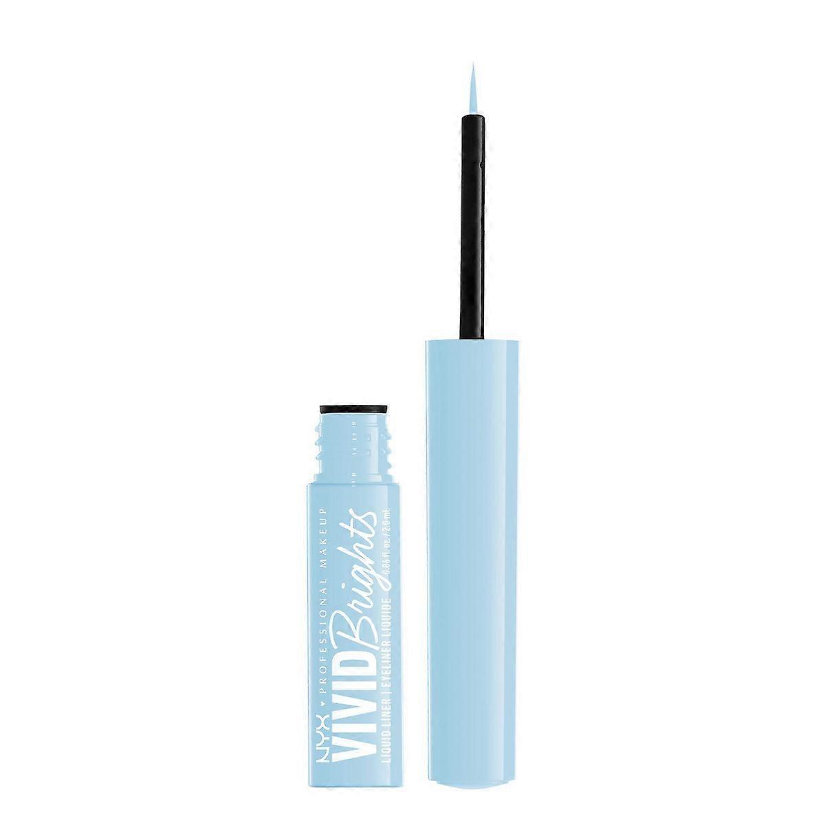 Nyx Professional Makeup Vivid Brights Liquid Eyeliner, Blue Thang - 0.06 Fl Oz