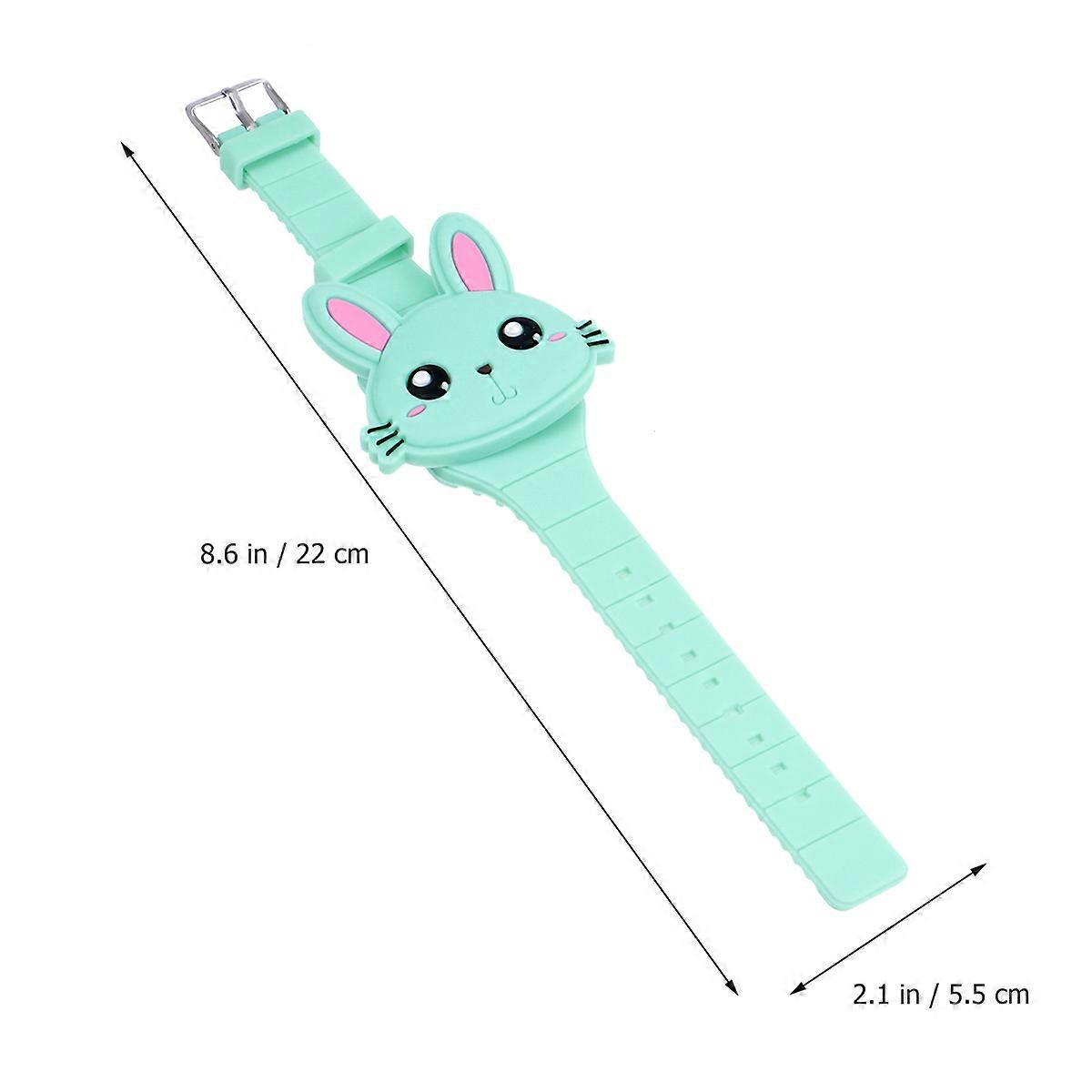 Kids Toddler Watch Cartoon Kids Watch Rabbit Shape Wristwatch Silicone Time Telling 1Pack
