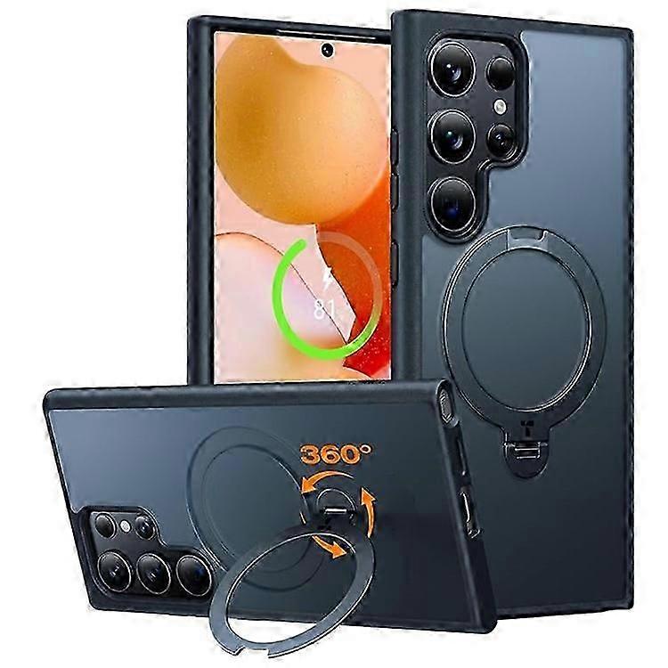 Samsung Galaxy S24 Ultraケースに対応するTORRAS、MagSafe回転キックスタンドPC + TPU電話カバーと互換性あり