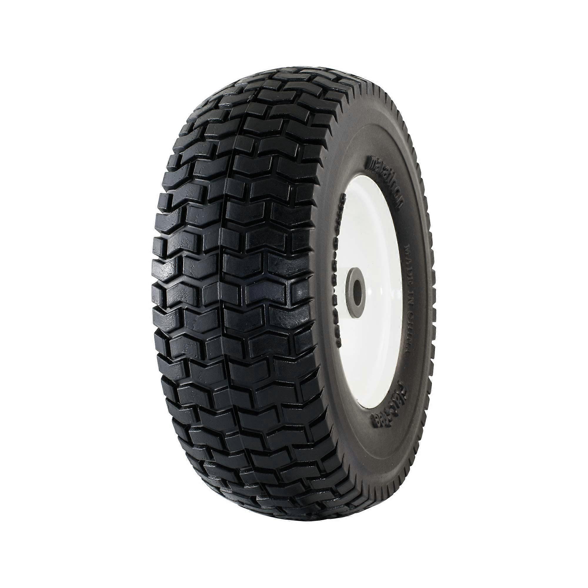 13x5.006' Flat Free Tire on Wheel, 3' Hub, 3/4' Bearings lawn mower tires