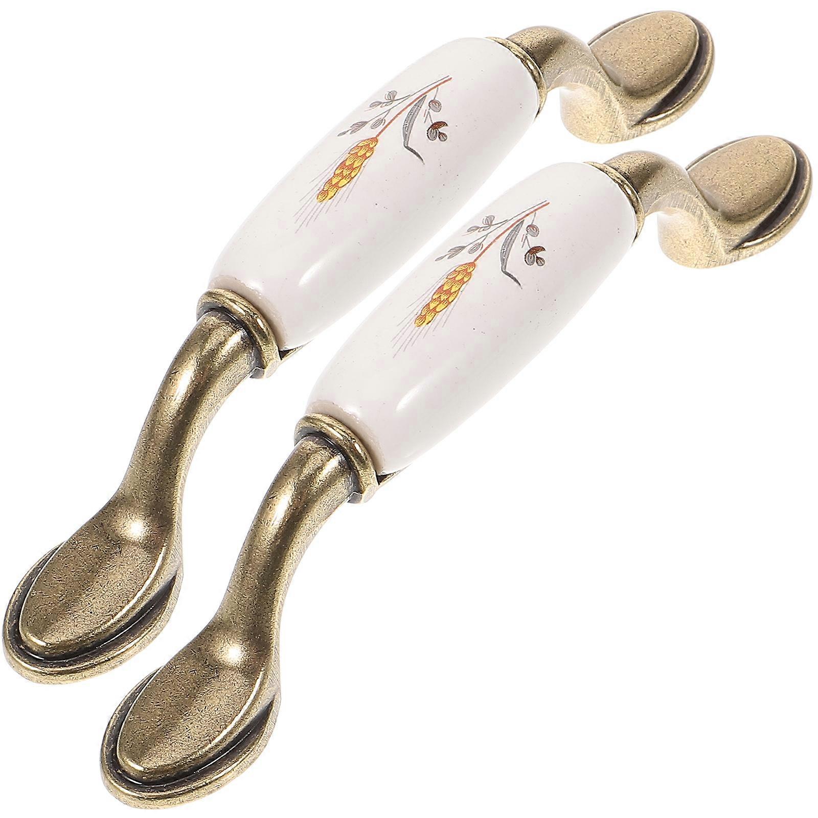 Cabinet Handle Drawer Handles Modern Style Furniture Pulls Assorted Color 13.8x2.8cm Decorative 2Pcs