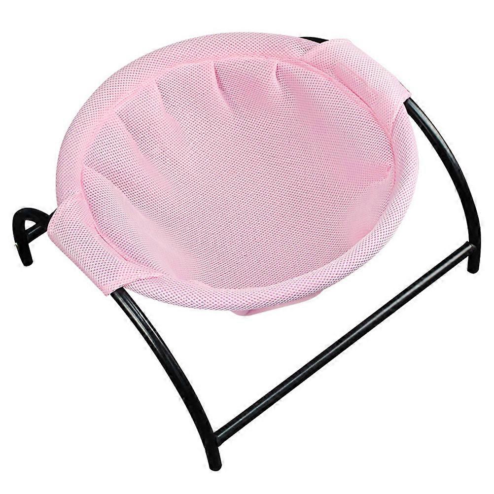 1Set Pink Breathable Cat Hammock for Indoor Use with Comfortable and Elastic Design