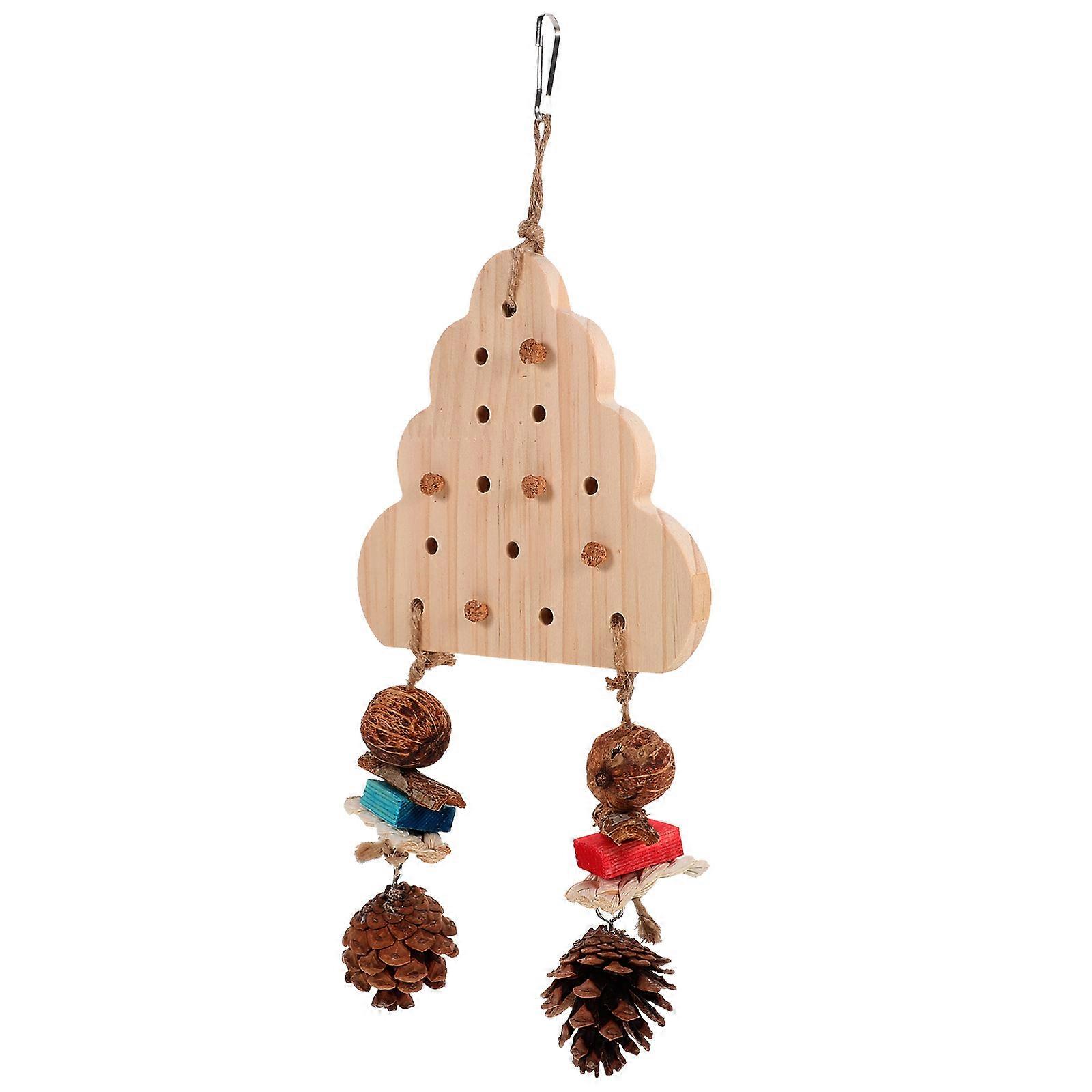 Bird Chew Toy Parrot Cage Chewing Toy Birds Hanging Toy 33.00X14.00X3.50CM Enhance Coordination and Balance Skills 1Pack