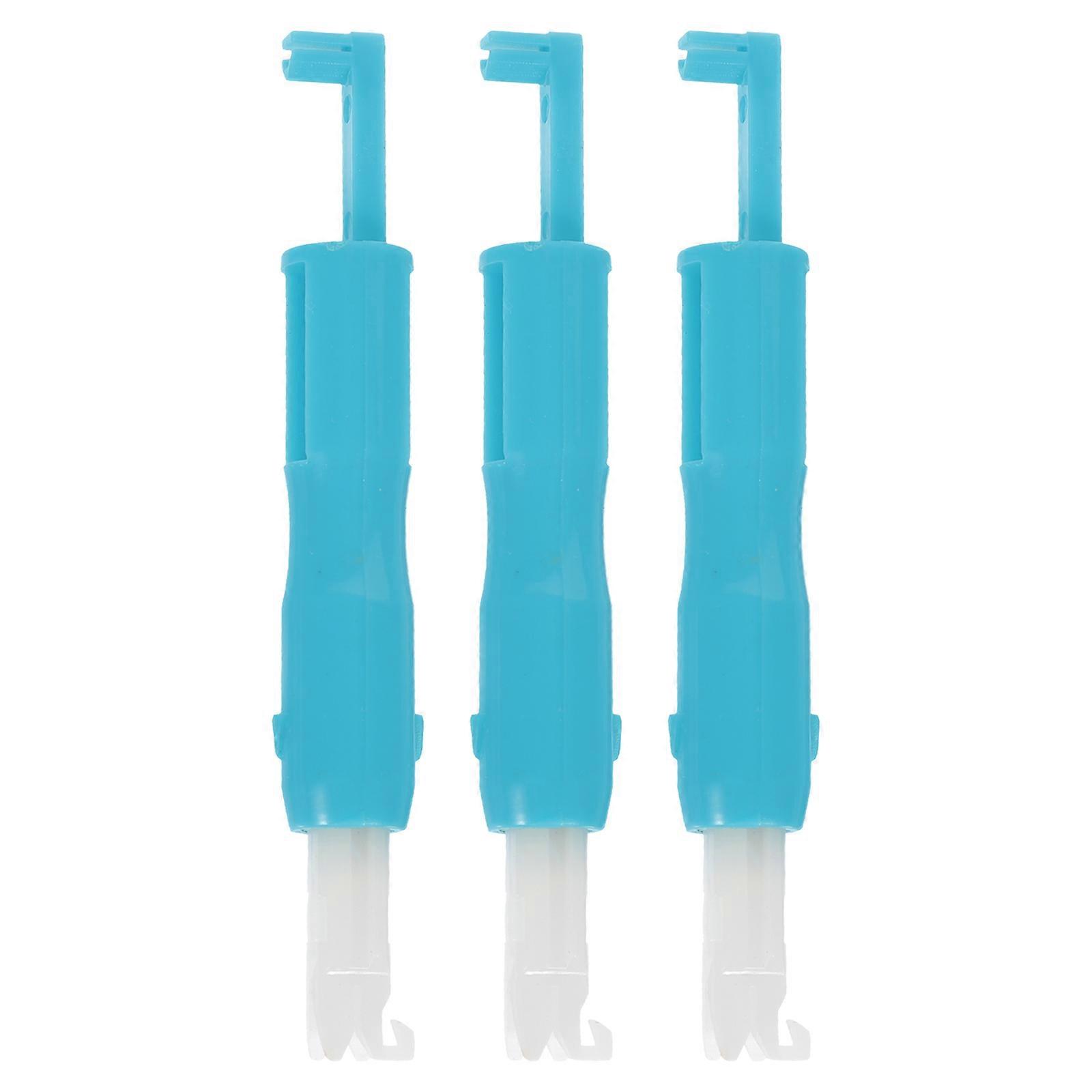 Needle Threading Tool Prevent Needle Falling Sewing Activities 3Pcs Blue