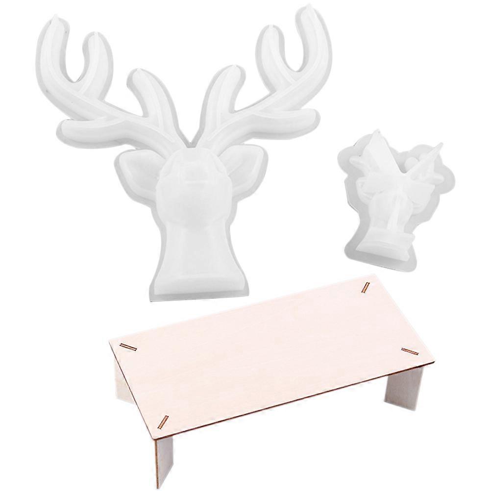 Small Resin Molds Silicone Moulds For Resin Casting Antlers Shaped Diy Silicone Molds For Adults 16X15.5CM White 1Set