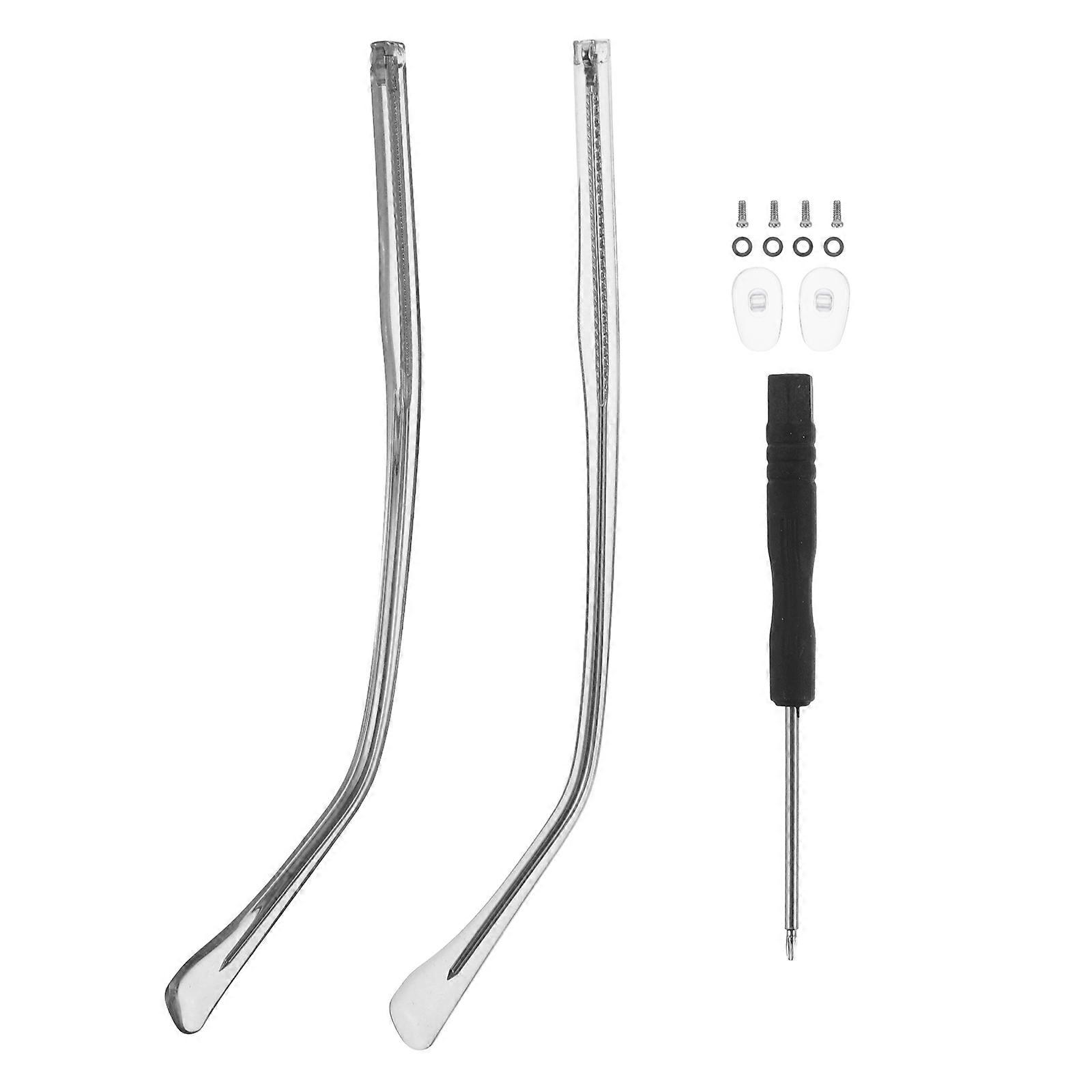 Glasses Arm Covers Eyeglass Replacement Arm Daily Use Flat Tooth Alloy Material Eyewear Accessories 1 Pair
