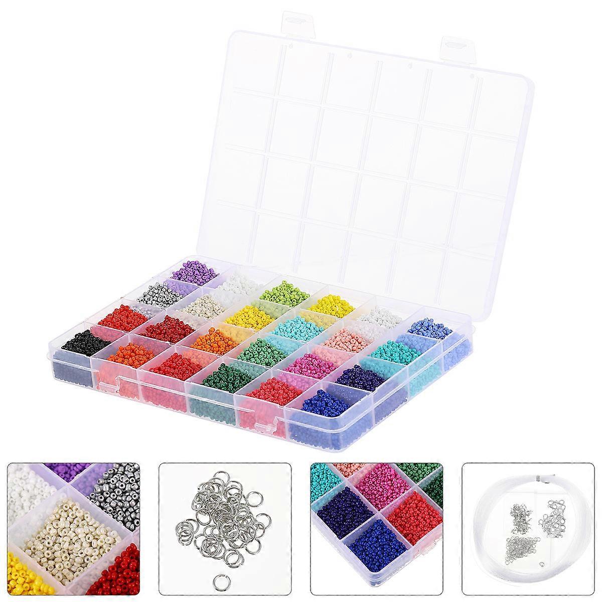 Lattice Glass Beads Kit for Jewelry Making – Loose Spacer Beads for DIY Crafts, Bracelets, Necklaces – Durable Unique Design
