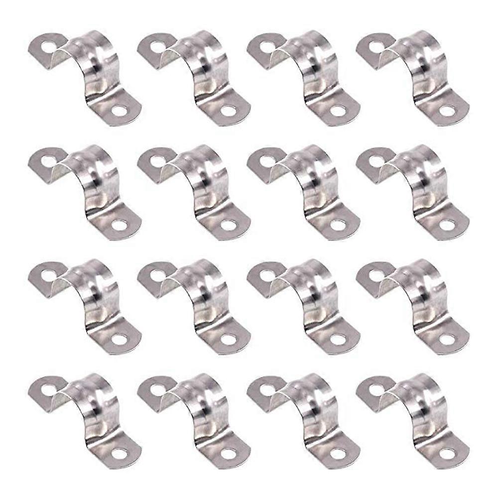 U-Bolt Pipe Clamp Wall Mounted Pipe Clamp Silver 4.8X2cm High Performance 30Pcs