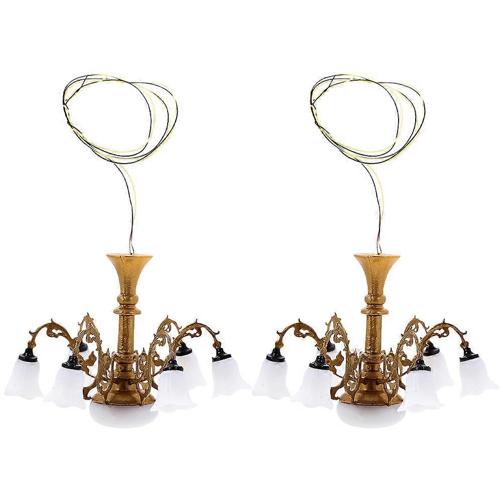 Miniature Model Light Dining Room Light Decorative Lighting For Micro Landscape Decoration 2Pcs
