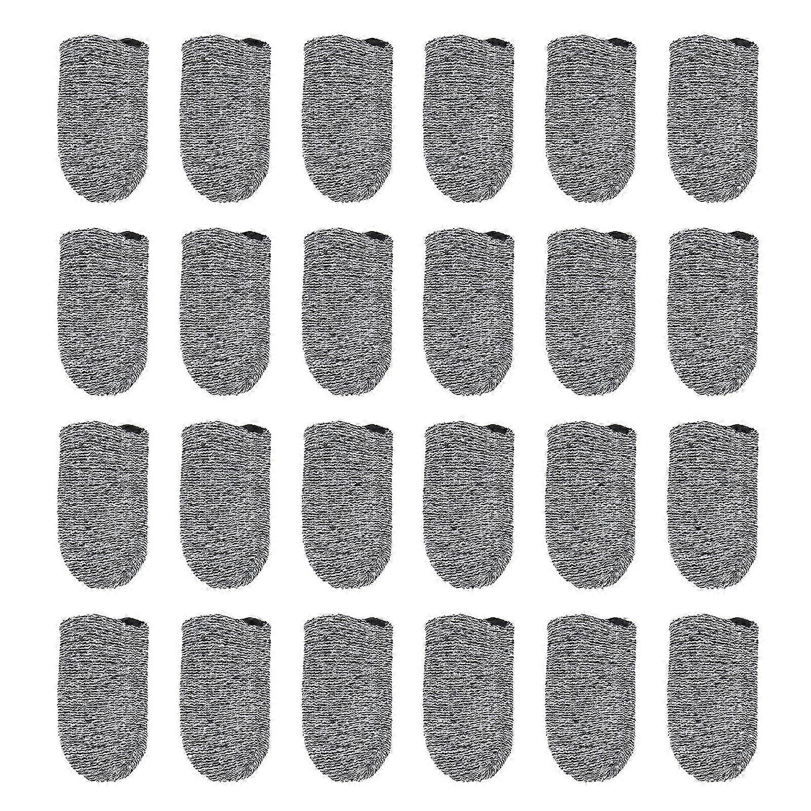 24 Pack Gray Reusable Non-Slip Finger Pads 5 Levels Cut Resistance for Picking Sculpting Cutting Leveling Cooking Building DIY