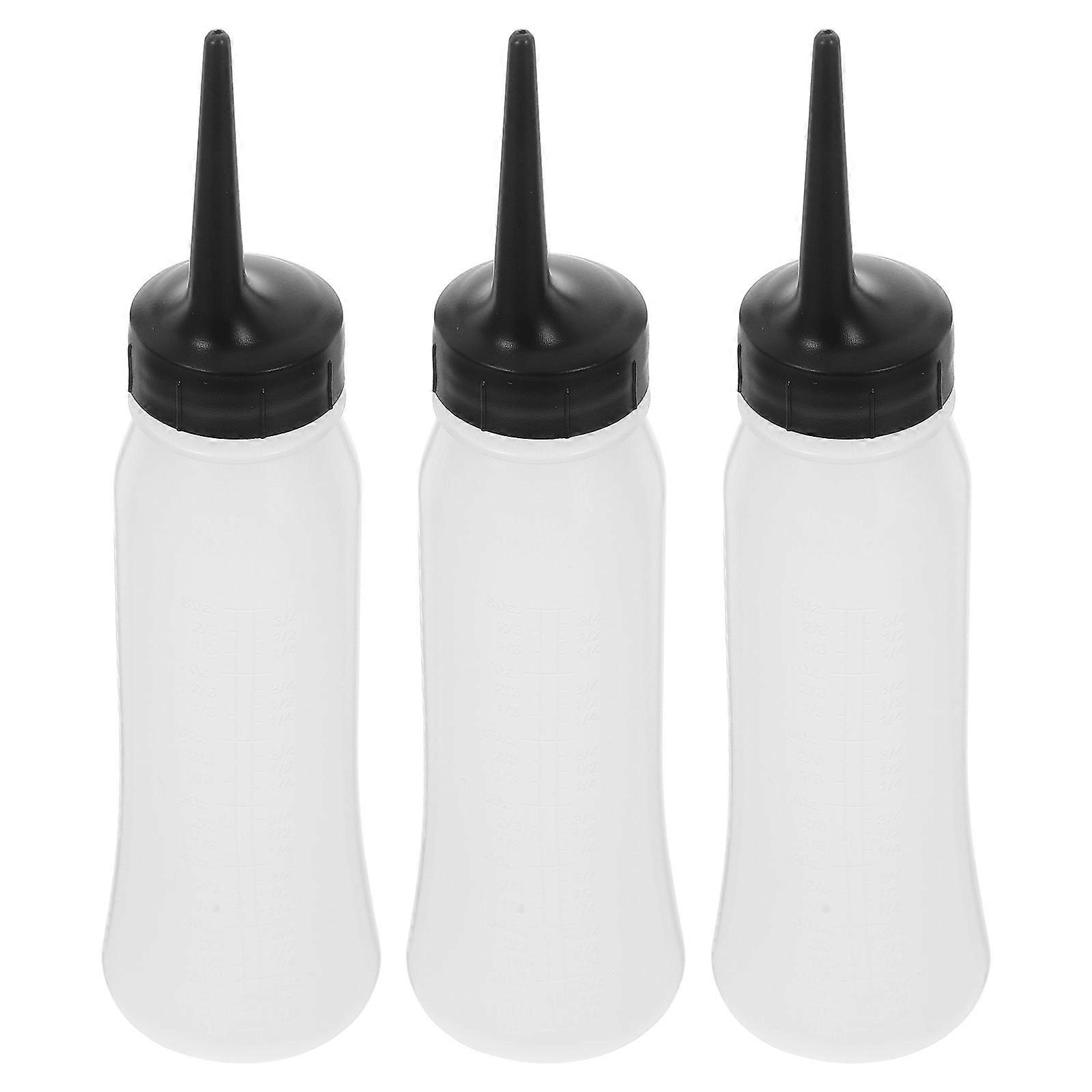 Squeeze Bottle Hair Multi Purpose Liquid Container Transparent 9.4X2.2X2.2in 3Pcs