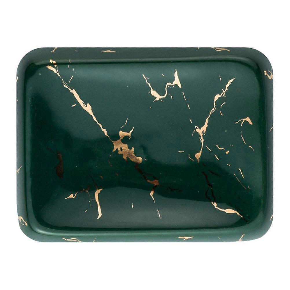 Soap Holder With Drainage Ceramic Bathroom Use .5x8.5cm Rectangular Nordic Style 1Set