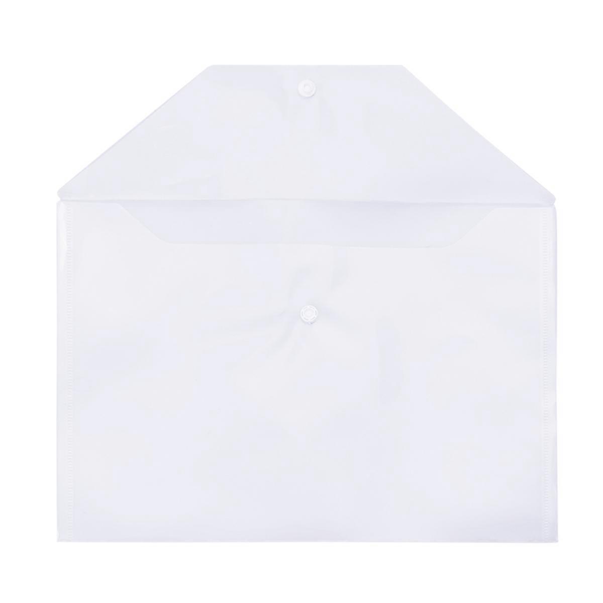 Clear Document Envelope Organizer A4 File Folder Tear Proof For Office Use 20Pcs