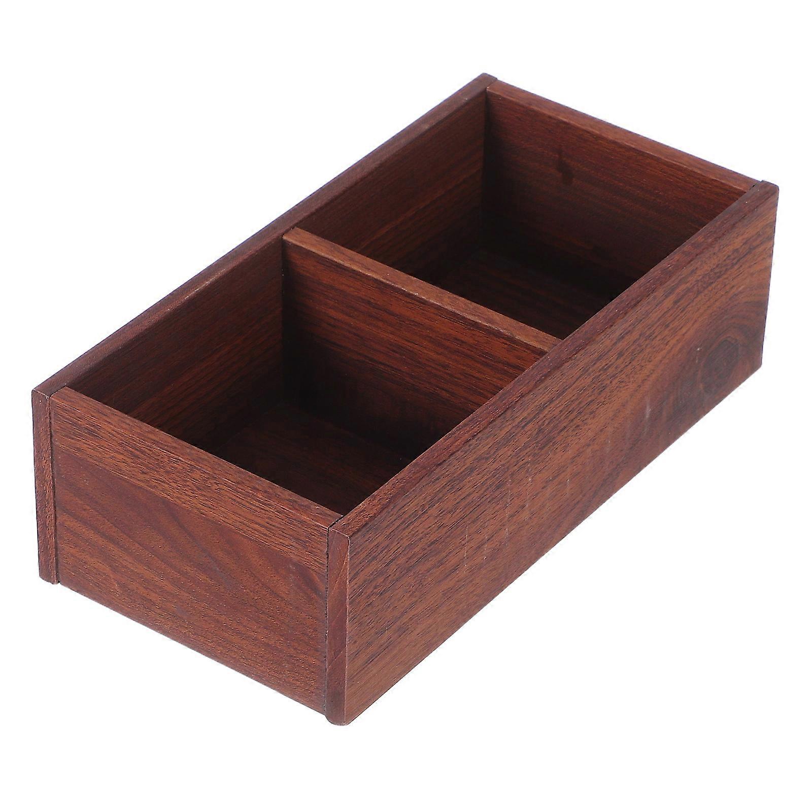 Wooden Sugar Packet Dispenser & Tea Storage Box Elegant Organizer for Coffee, Spices & Condiments Stylish Home & Office Decor