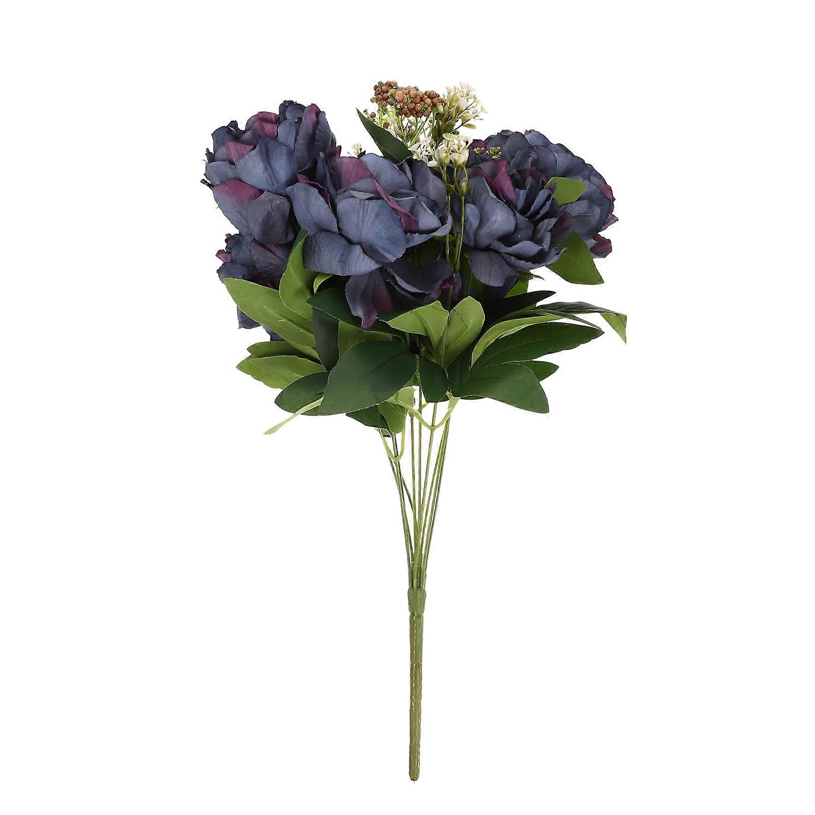 Artificial Peony Bouquet Home Decor Plastic Silk Cloth Decorative 1Set