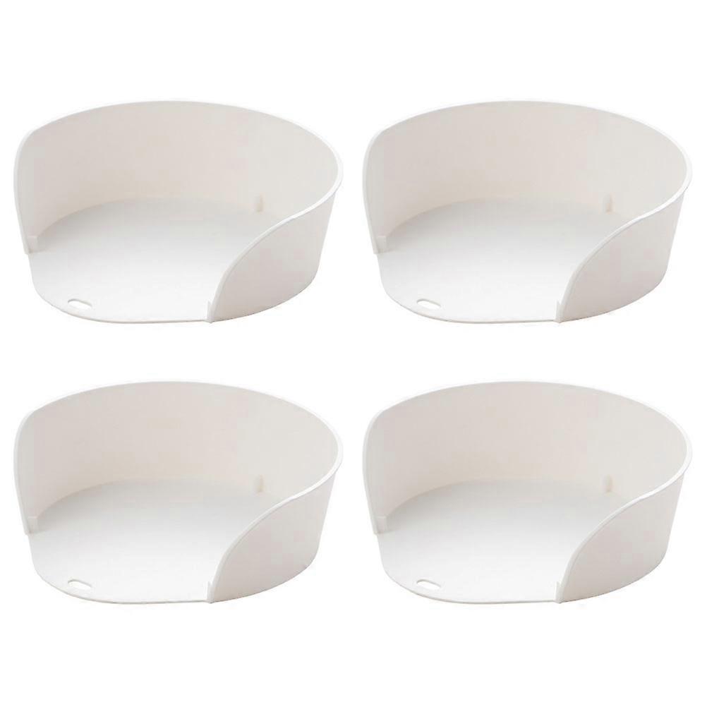Multi-Use Vegetable Plate Prep Meat Plate Japanese Style Food Plate Home Use 15.5X15.5X5.5CM Food Storage 4Pcs
