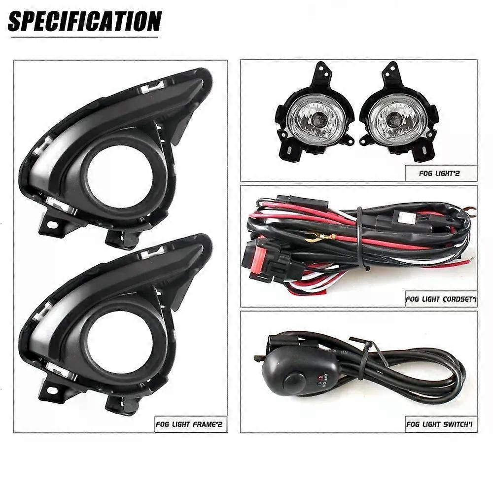 unique Front Bumper Fog Lamp Upgrade Kit FOR Mazda 2 2015 2016 2017 2018 Version Additional Foglight Set Switch + Wiring