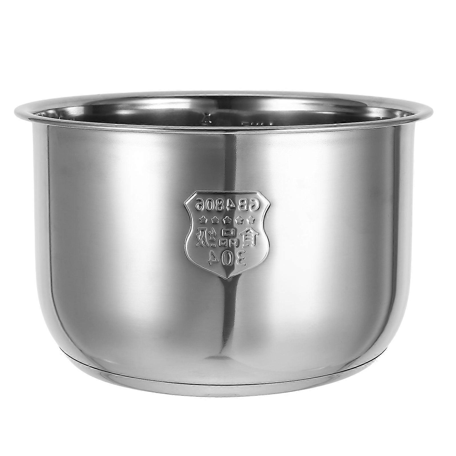 ステンレス鋼インナーポット電気圧力鍋調理米シルバー4Lノンスティック表面1セット