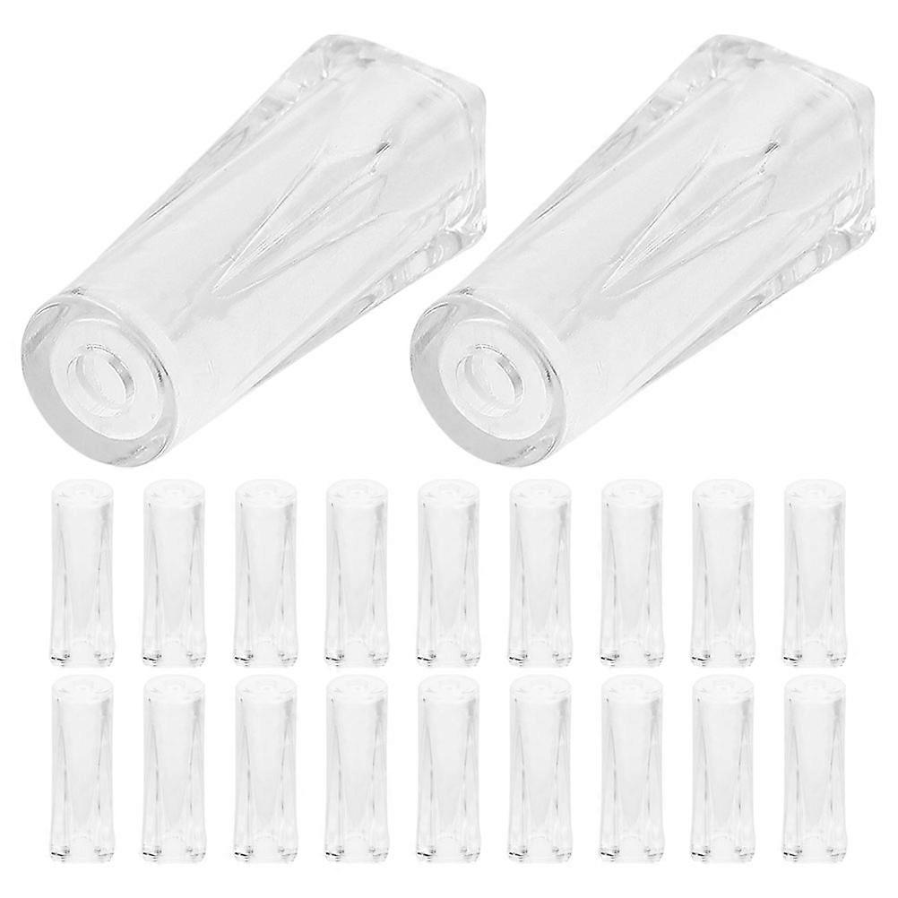 Curtain Wand Pull Shutter Rod Handles Swivel Handle Home Decoration 3.20X1.10X1.10CM Transparent 20Pcs