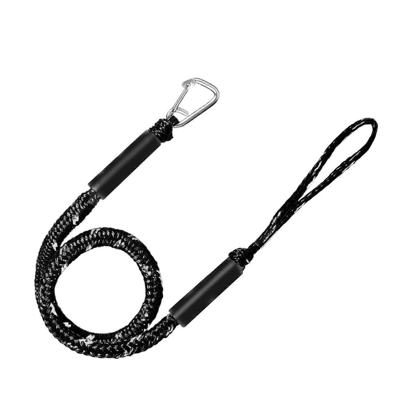 Dock Lines Boats, Anchoring Mooring Cords with Clips, 45ft Marine Ropes for Kayak, Boat Docking Black