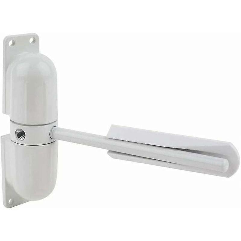 Door Closer, Mini Gate and Screen Door Closer, Surface Mounted Automatic Adjustable Spring Loaded (White)