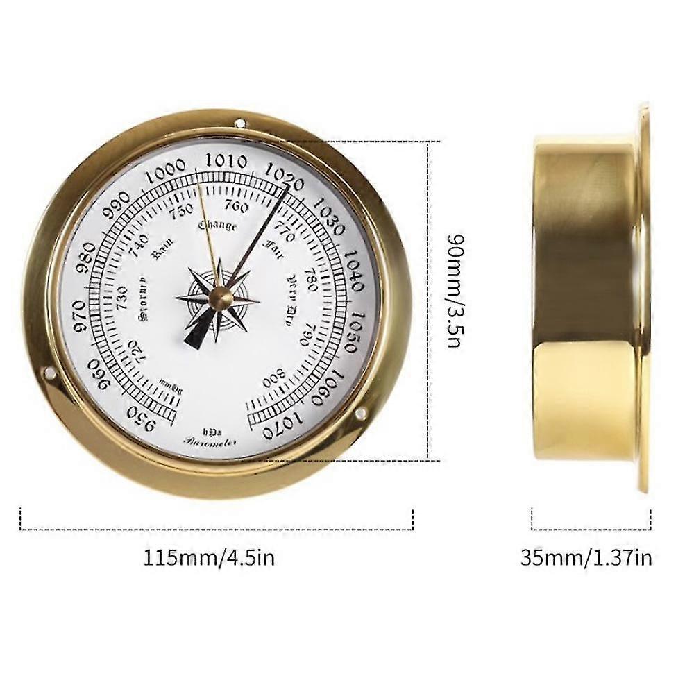 Clock, Wall Mounted Tester Copper Shell Marine Compatible with Weather ...