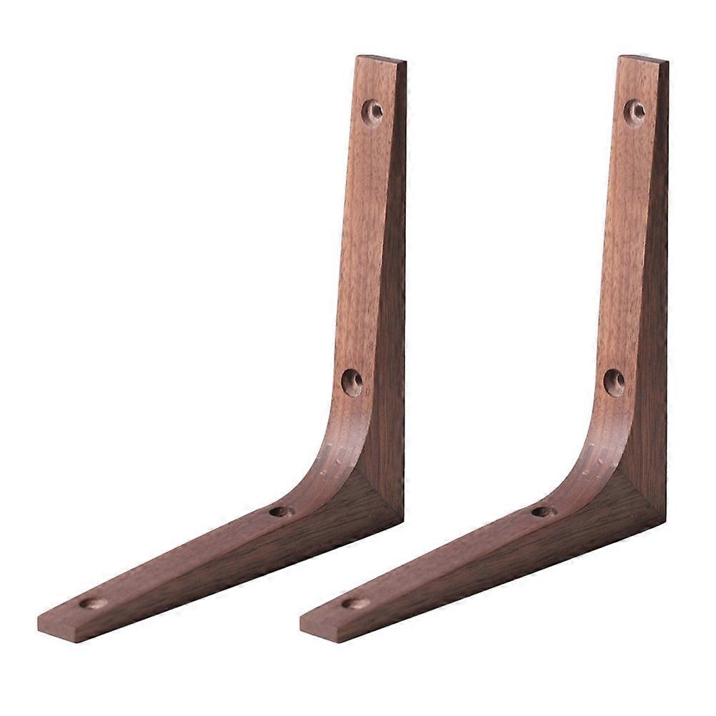 2Pcs Solid Wood Shelf Brackets for Wall Mounted Shelves Supports Practical Holders
