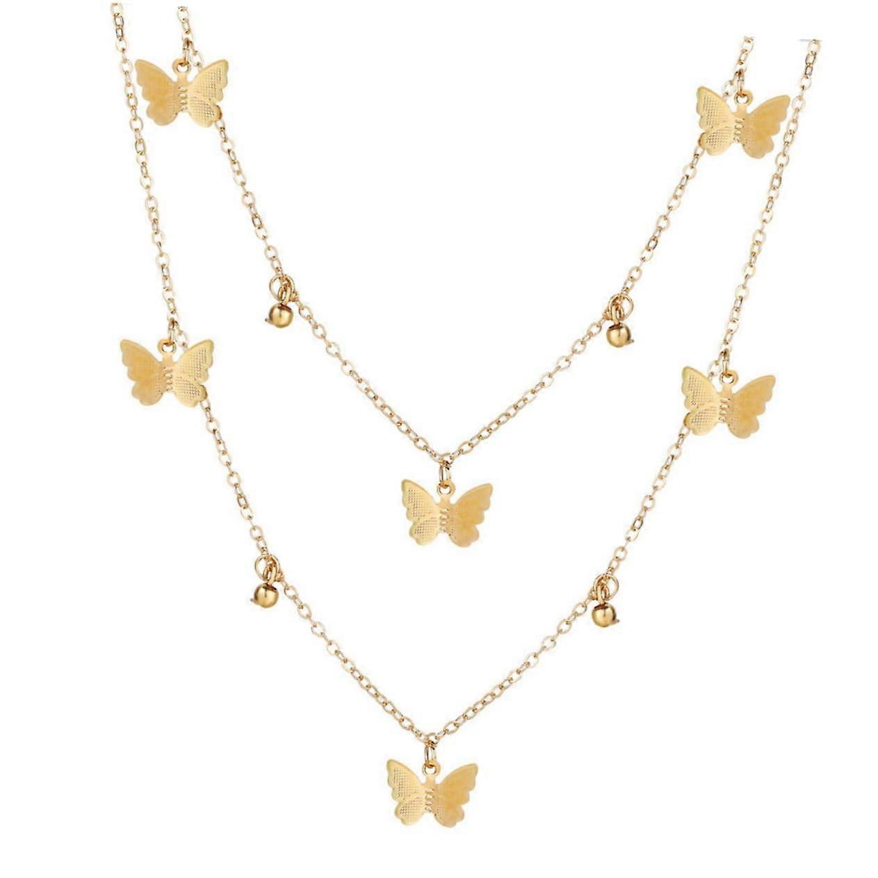 1 piece metal necklace for pendant double layer design adjustable rustresistant for special occasions