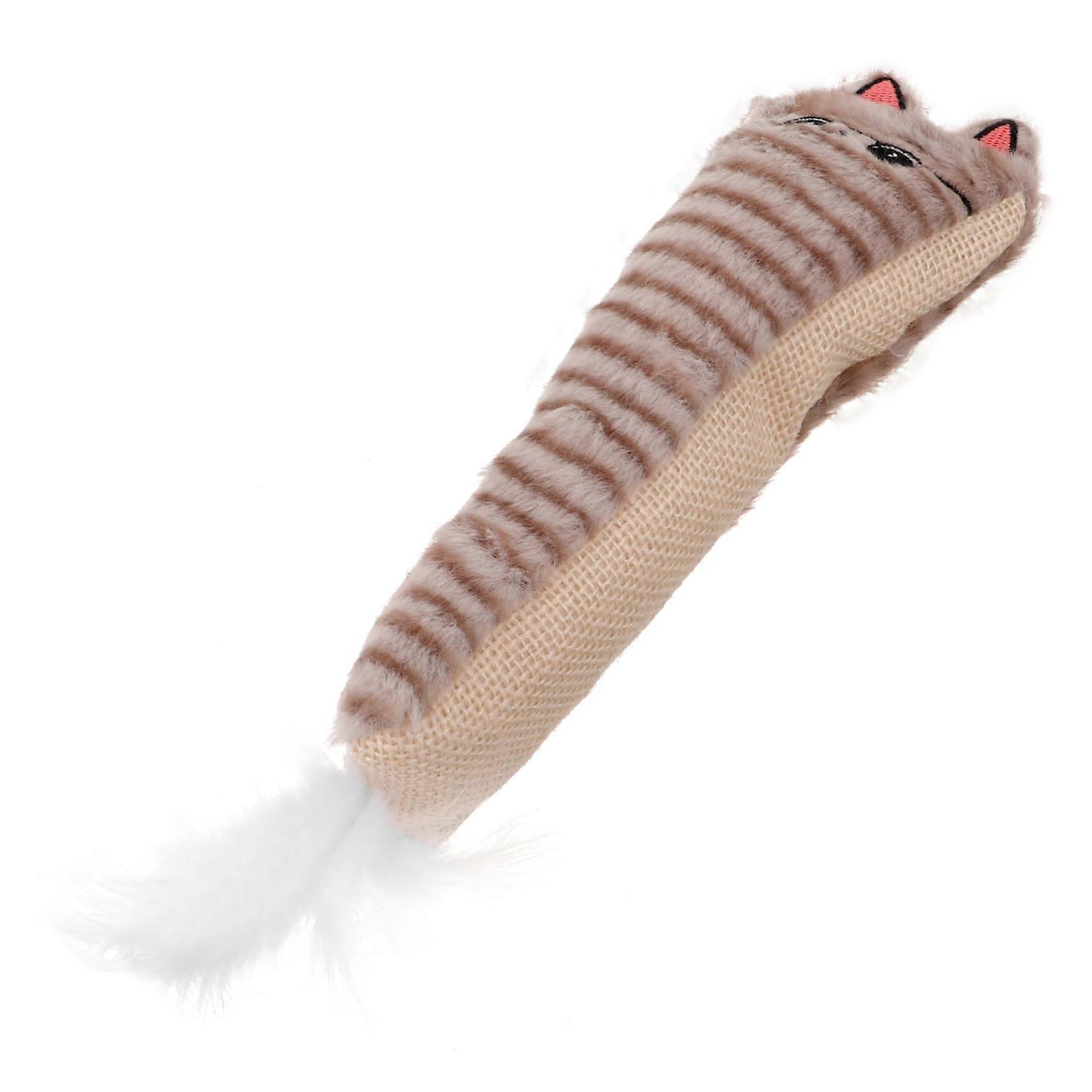 Paper Cat Toy - Plush Interactive Sisal Toy for Indoor Cats, Light Gray, Suitable for Cat Playtime and Enrichment