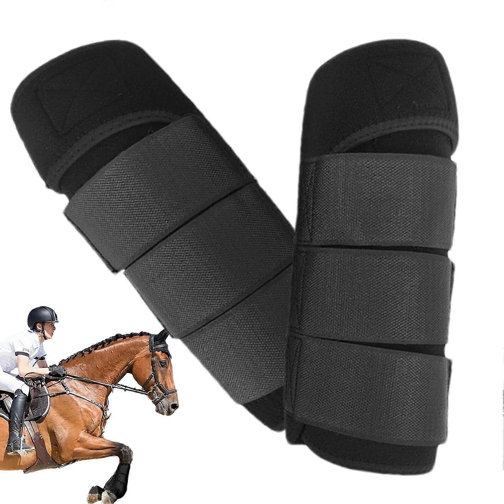 Horse Leg Guards - Professional Boot Wraps for Daily Training and Competitions, Durable Material, Adjustable Size, Protective Design