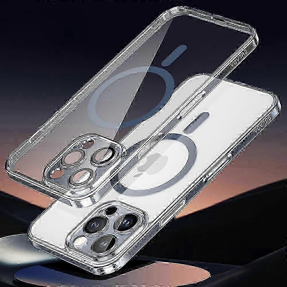 Case for Certain Brand Phone with Built-In Lens Film, TPU+PC Cover Compatible with MagSafe - Tr